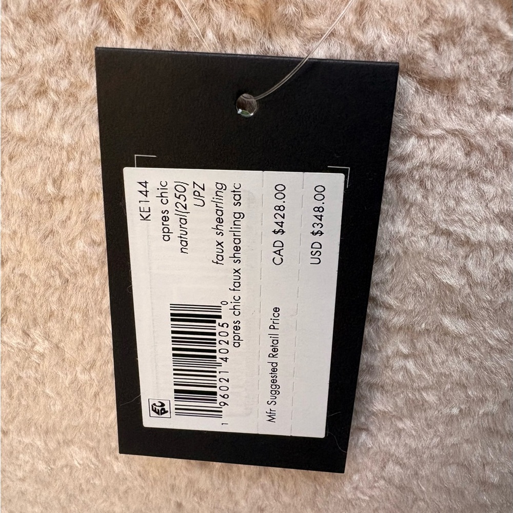 Kate Spade Après Chic Faux Shearling Satchel Cream Black NWT - Picture 10 of 11